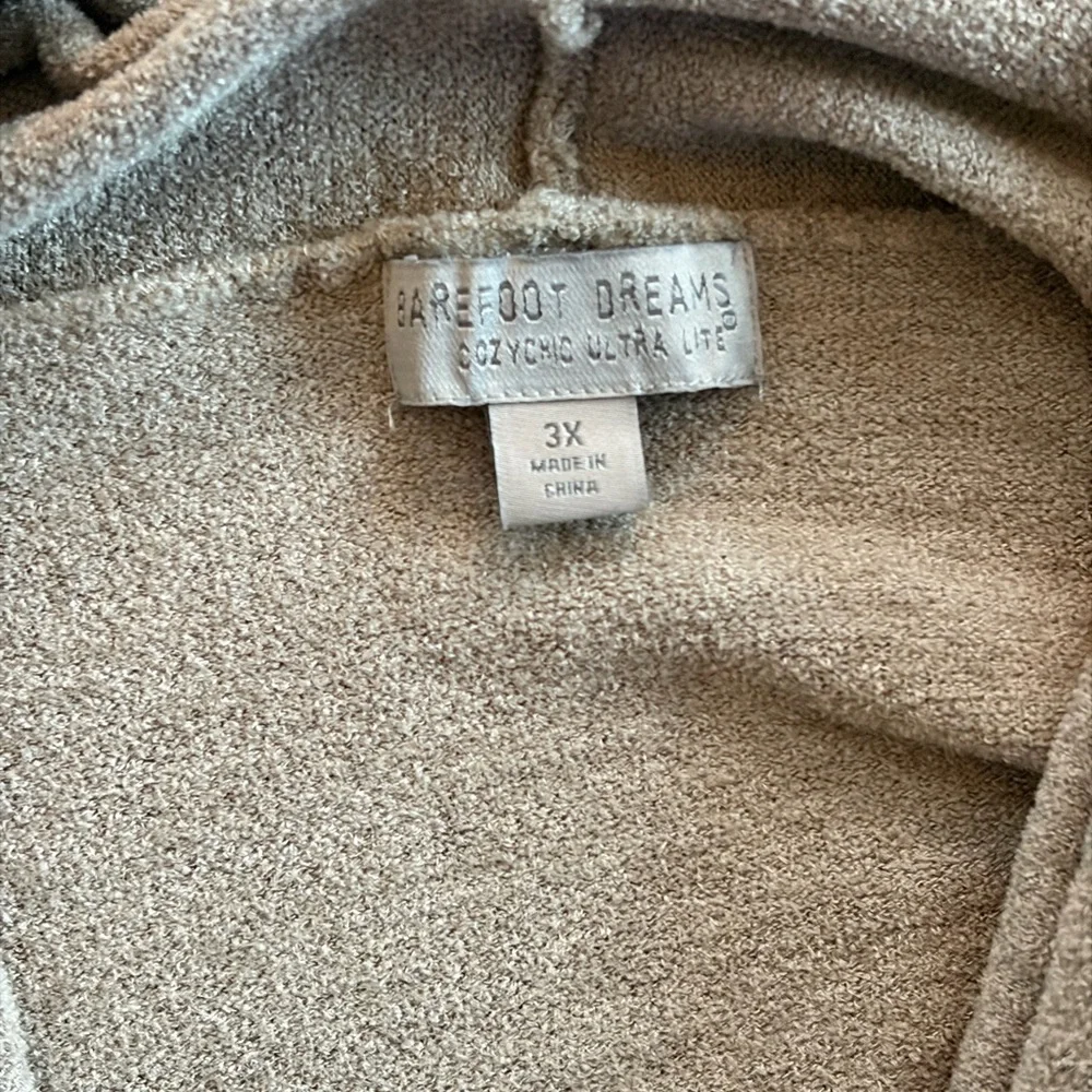 Barefoot Dreams Tan Open Front Cardigan